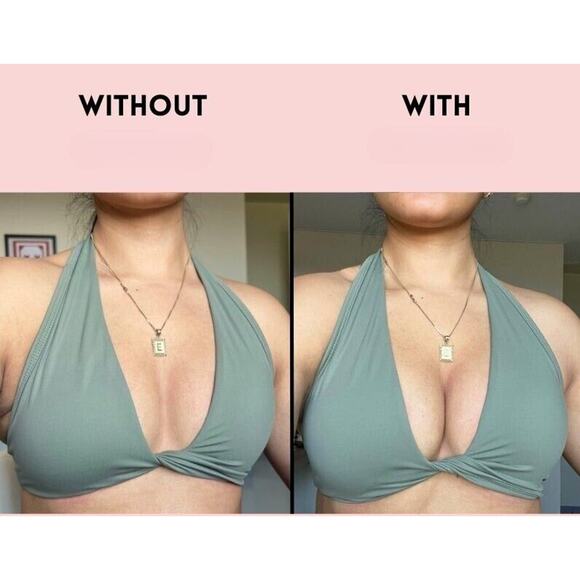 New Size B Cup Double Sided Adhesive Push Up Padded Backless Bra Sticky Inserts - Picture 1 of 3